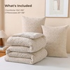 image:imageAndency Fluffy Cheetah Print Comforter Set Full Size Bgeie 3 Pieces Faux Fur Plush Leopard Print Comforter Mellow Cozy Warm Soft Sherpa Thick Heavy Puffy Comforters Bed Set with 2 PillocasesCheetah Print White