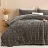 image:imageAndency Fluffy Cheetah Print Comforter Set Full Size Bgeie 3 Pieces Faux Fur Plush Leopard Print Comforter Mellow Cozy Warm Soft Sherpa Thick Heavy Puffy Comforters Bed Set with 2 PillocasesCheetah Print Light Grey