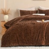 image:imageAndency Fluffy Cheetah Print Comforter Set Full Size Bgeie 3 Pieces Faux Fur Plush Leopard Print Comforter Mellow Cozy Warm Soft Sherpa Thick Heavy Puffy Comforters Bed Set with 2 PillocasesCheetah Print Brown