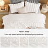 image:imageAndency Fluffy Full Size Comforter Set Cream White 3 Pieces Winter Faux Rabbit Fur Bubble Marshmallow Plush Bedding Comforter Set Mellow Warm Soft Thick Heavy Puffy Comforters Bed SetWhite