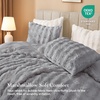 image:imageAndency Fluffy Full Size Comforter Set Cream White 3 Pieces Winter Faux Rabbit Fur Bubble Marshmallow Plush Bedding Comforter Set Mellow Warm Soft Thick Heavy Puffy Comforters Bed SetLight Grey