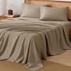 image:imageAndency King Sheets Set 4 Pieces Coffee Soft Breathable Cooling SheetsTaupe