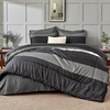 image:imageAndency Full Size Comforter Set Teal 7 Pieces  Bed in a Bag Full Soft Lightweight Reversible Bedding Set with Striped Comforter Fitted amp Flat Sheet Pillowcases amp Shams02  Black White