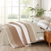 image:imageAndency Full Size Comforter Set Teal 7 Pieces  Bed in a Bag Full Soft Lightweight Reversible Bedding Set with Striped Comforter Fitted amp Flat Sheet Pillowcases amp Shams10  Taupe