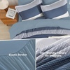 image:imageAndency Full Size Comforter Set Teal 7 Pieces  Bed in a Bag Full Soft Lightweight Reversible Bedding Set with Striped Comforter Fitted amp Flat Sheet Pillowcases amp Shams07  Mineral Blue