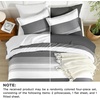 image:imageAndency Full Size Comforter Set Teal 7 Pieces  Bed in a Bag Full Soft Lightweight Reversible Bedding Set with Striped Comforter Fitted amp Flat Sheet Pillowcases amp Shams09  Dark Grey