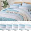image:imageAndency Full Size Comforter Set Teal 7 Pieces  Bed in a Bag Full Soft Lightweight Reversible Bedding Set with Striped Comforter Fitted amp Flat Sheet Pillowcases amp Shams15  Light Blue