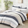 image:imageAndency Full Size Comforter Set Teal 7 Pieces  Bed in a Bag Full Soft Lightweight Reversible Bedding Set with Striped Comforter Fitted amp Flat Sheet Pillowcases amp Shams08  Yellow Blue