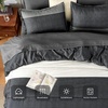image:imageAndency Full Size Comforter Set Teal 7 Pieces  Bed in a Bag Full Soft Lightweight Reversible Bedding Set with Striped Comforter Fitted amp Flat Sheet Pillowcases amp Shams02  Black White