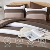 image:imageAndency Full Size Comforter Set Teal 7 Pieces  Bed in a Bag Full Soft Lightweight Reversible Bedding Set with Striped Comforter Fitted amp Flat Sheet Pillowcases amp Shams16  Brown