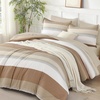 image:imageAndency Full Size Comforter Set Teal 7 Pieces  Bed in a Bag Full Soft Lightweight Reversible Bedding Set with Striped Comforter Fitted amp Flat Sheet Pillowcases amp Shams10  Taupe