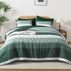 image:imageAndency Full Size Comforter Set Teal 7 Pieces  Bed in a Bag Full Soft Lightweight Reversible Bedding Set with Striped Comforter Fitted amp Flat Sheet Pillowcases amp Shams11  Emerald Green