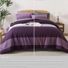 image:imageAndency Full Size Comforter Set Teal 7 Pieces  Bed in a Bag Full Soft Lightweight Reversible Bedding Set with Striped Comforter Fitted amp Flat Sheet Pillowcases amp Shams12  Purple