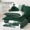image:imageAndency Full Size Comforter Set Teal 7 Pieces  Bed in a Bag Full Soft Lightweight Reversible Bedding Set with Striped Comforter Fitted amp Flat Sheet Pillowcases amp Shams11  Emerald Green
