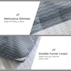 image:imageAndency Full Size Comforter Set Teal 7 Pieces  Bed in a Bag Full Soft Lightweight Reversible Bedding Set with Striped Comforter Fitted amp Flat Sheet Pillowcases amp Shams06  Light Grey