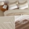 image:imageAndency Full Size Comforter Set Teal 7 Pieces  Bed in a Bag Full Soft Lightweight Reversible Bedding Set with Striped Comforter Fitted amp Flat Sheet Pillowcases amp Shams10  Taupe