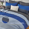 image:imageAndency Full Size Comforter Set Teal 7 Pieces  Bed in a Bag Full Soft Lightweight Reversible Bedding Set with Striped Comforter Fitted amp Flat Sheet Pillowcases amp Shams03  Blue Grey