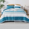 image:imageAndency Full Size Comforter Set Teal 7 Pieces  Bed in a Bag Full Soft Lightweight Reversible Bedding Set with Striped Comforter Fitted amp Flat Sheet Pillowcases amp Shams14  Teal