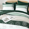 image:imageAndency Full Size Comforter Set Teal 7 Pieces  Bed in a Bag Full Soft Lightweight Reversible Bedding Set with Striped Comforter Fitted amp Flat Sheet Pillowcases amp Shams11  Emerald Green