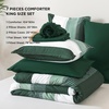 image:imageAndency Full Size Comforter Set Teal 7 Pieces  Bed in a Bag Full Soft Lightweight Reversible Bedding Set with Striped Comforter Fitted amp Flat Sheet Pillowcases amp Shams11  Emerald Green
