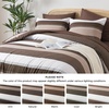 image:imageAndency Full Size Comforter Set Teal 7 Pieces  Bed in a Bag Full Soft Lightweight Reversible Bedding Set with Striped Comforter Fitted amp Flat Sheet Pillowcases amp Shams16  Brown