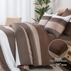 image:imageAndency Full Size Comforter Set Teal 7 Pieces  Bed in a Bag Full Soft Lightweight Reversible Bedding Set with Striped Comforter Fitted amp Flat Sheet Pillowcases amp Shams16  Brown