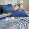 image:imageAndency Full Size Comforter Set Teal 7 Pieces  Bed in a Bag Full Soft Lightweight Reversible Bedding Set with Striped Comforter Fitted amp Flat Sheet Pillowcases amp Shams03  Blue Grey
