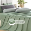 image:imageAndency Full Size Comforter Set Teal 7 Pieces  Bed in a Bag Full Soft Lightweight Reversible Bedding Set with Striped Comforter Fitted amp Flat Sheet Pillowcases amp Shams01  Sage Green