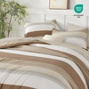 image:imageAndency Full Size Comforter Set Teal 7 Pieces  Bed in a Bag Full Soft Lightweight Reversible Bedding Set with Striped Comforter Fitted amp Flat Sheet Pillowcases amp Shams10  Taupe