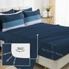 image:imageAndency Full Size Comforter Set Teal 7 Pieces  Bed in a Bag Full Soft Lightweight Reversible Bedding Set with Striped Comforter Fitted amp Flat Sheet Pillowcases amp Shams04  Navy Blue