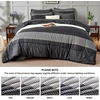 image:imageAndency Full Size Comforter Set Teal 7 Pieces  Bed in a Bag Full Soft Lightweight Reversible Bedding Set with Striped Comforter Fitted amp Flat Sheet Pillowcases amp Shams02  Black White