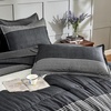 image:imageAndency Full Size Comforter Set Teal 7 Pieces  Bed in a Bag Full Soft Lightweight Reversible Bedding Set with Striped Comforter Fitted amp Flat Sheet Pillowcases amp Shams02  Black White