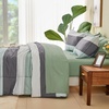 image:imageAndency Full Size Comforter Set Teal 7 Pieces  Bed in a Bag Full Soft Lightweight Reversible Bedding Set with Striped Comforter Fitted amp Flat Sheet Pillowcases amp Shams01  Sage Green