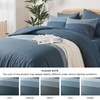image:imageAndency Full Size Comforter Set Teal 7 Pieces  Bed in a Bag Full Soft Lightweight Reversible Bedding Set with Striped Comforter Fitted amp Flat Sheet Pillowcases amp Shams13  Haze Blue