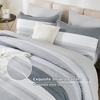 image:imageAndency Full Size Comforter Set Teal 7 Pieces  Bed in a Bag Full Soft Lightweight Reversible Bedding Set with Striped Comforter Fitted amp Flat Sheet Pillowcases amp Shams06  Light Grey