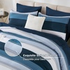 image:imageAndency Full Size Comforter Set Teal 7 Pieces  Bed in a Bag Full Soft Lightweight Reversible Bedding Set with Striped Comforter Fitted amp Flat Sheet Pillowcases amp Shams04  Navy Blue