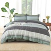 image:imageAndency Full Size Comforter Set Teal 7 Pieces  Bed in a Bag Full Soft Lightweight Reversible Bedding Set with Striped Comforter Fitted amp Flat Sheet Pillowcases amp Shams01  Sage Green