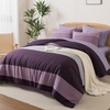 image:imageAndency Full Size Comforter Set Teal 7 Pieces  Bed in a Bag Full Soft Lightweight Reversible Bedding Set with Striped Comforter Fitted amp Flat Sheet Pillowcases amp Shams12  Purple