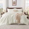 image:imageAndency Oversized Queen Comforter Set 7 Pieces Beige Bedding  Boho Bed in a Bag Soft Lightweight Fringe Bed Set with Comforter98x98 Sheets Pillowcases amp Shams14  Ivory
