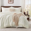 image:imageAndency Oversized Queen Comforter Set 7 Pieces Beige Bedding  Boho Bed in a Bag Soft Lightweight Fringe Bed Set with Comforter98x98 Sheets Pillowcases amp Shams14  Ivory