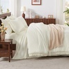 image:imageAndency Oversized Queen Comforter Set 7 Pieces Beige Bedding  Boho Bed in a Bag Soft Lightweight Fringe Bed Set with Comforter98x98 Sheets Pillowcases amp Shams14  Ivory