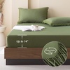 image:imageAndency Oversized Queen Comforter Set 7 Pieces Beige Bedding  Boho Bed in a Bag Soft Lightweight Fringe Bed Set with Comforter98x98 Sheets Pillowcases amp Shams03  Olive Green