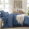 image:imageAndency Oversized Queen Comforter Set 7 Pieces Beige Bedding  Boho Bed in a Bag Soft Lightweight Fringe Bed Set with Comforter98x98 Sheets Pillowcases amp Shams17  Bluish Grey