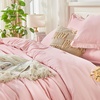 image:imageAndency Oversized Queen Comforter Set 7 Pieces Beige Bedding  Boho Bed in a Bag Soft Lightweight Fringe Bed Set with Comforter98x98 Sheets Pillowcases amp Shams16  Light Pink