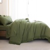 image:imageAndency Oversized Queen Comforter Set 7 Pieces Beige Bedding  Boho Bed in a Bag Soft Lightweight Fringe Bed Set with Comforter98x98 Sheets Pillowcases amp Shams03  Olive Green