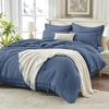 image:imageAndency Oversized Queen Comforter Set 7 Pieces Beige Bedding  Boho Bed in a Bag Soft Lightweight Fringe Bed Set with Comforter98x98 Sheets Pillowcases amp Shams17  Bluish Grey