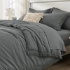 image:imageAndency Oversized Queen Comforter Set 7 Pieces Beige Bedding  Boho Bed in a Bag Soft Lightweight Fringe Bed Set with Comforter98x98 Sheets Pillowcases amp Shams12  Dark Grey