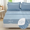image:imageAndency Oversized Queen Comforter Set 7 Pieces Beige Bedding  Boho Bed in a Bag Soft Lightweight Fringe Bed Set with Comforter98x98 Sheets Pillowcases amp Shams09  Grayish Blue