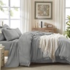 image:imageAndency Oversized Queen Comforter Set 7 Pieces Beige Bedding  Boho Bed in a Bag Soft Lightweight Fringe Bed Set with Comforter98x98 Sheets Pillowcases amp Shams20  Medium Grey