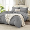 image:imageAndency Oversized Queen Comforter Set 7 Pieces Beige Bedding  Boho Bed in a Bag Soft Lightweight Fringe Bed Set with Comforter98x98 Sheets Pillowcases amp Shams20  Medium Grey